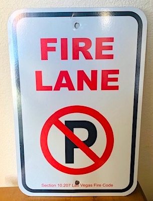 Fire Line Metal Sign