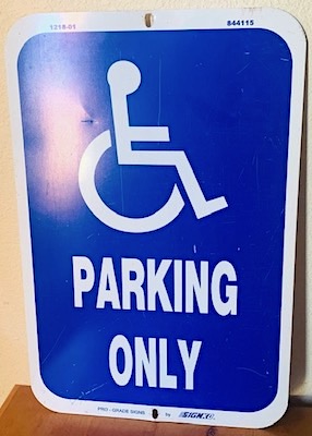 Handicapped Parking Metal Sign 
