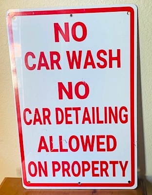 No car Wash Metal Sign 