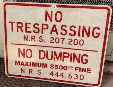 Sign No Traspassing