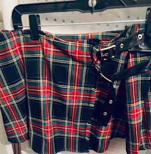 Vintage 90s Punk Plaid Skirt