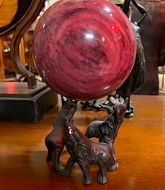 Crystal Ball on Elephant Stand