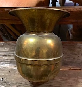 Vintage Small Brass Spittoon