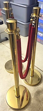 Brass with Tapered Top Stanchions Posts