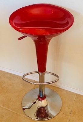 Red and Chrome Bar Stools