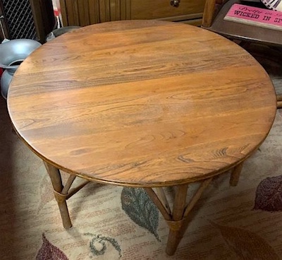 Mid Century Modern Round Coffee Table by Brown Jordan