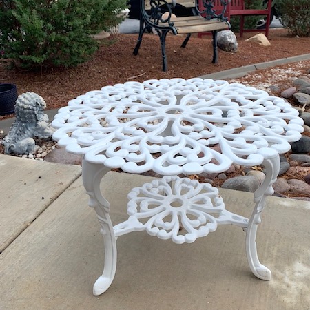 Victorian Style Sweetheart Small White Side Table