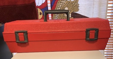 Vintage Red Plastic Toolbox