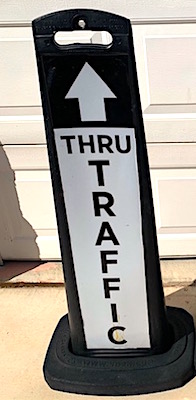 through Traffic Sign Sign 