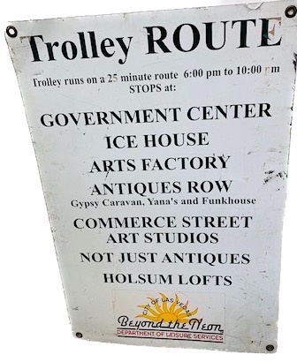 Trolley Route  Metal Sign Las Vegas