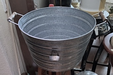 Rustic Galvanized Beverage Tub w Bottle Opener