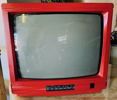 Vintage Red Frame TV