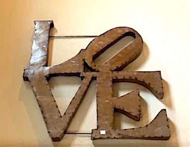 LOVE Metal Wall Sculpture