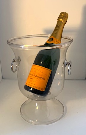 Clear Polycarbonate Wine Bucket on Pedestal