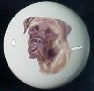 ceramic cabinet knob bull  mastif mastiff