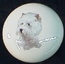 ceramic cabinet knob west highland terrier  westie