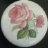 CERAMIC CABINET KNOB  PINK ROSE ROSES flower