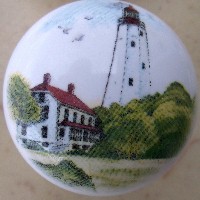 Cabinet Knob Lighthouse Sandy Hook New Jersey