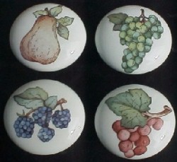 cabinet knobs fruit pears grapes berries strawberry