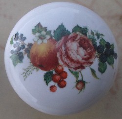 Cabinet knobs apple flowers