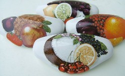 CERAMIC CABINET DRAWER PULL SOUTH WEST SOUTHWEST KNOB KNOBS  tropical fruit