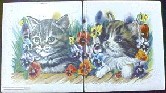 Ceramic Tile Mural Tabby Kittens
