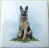 German Shepherd Dog Ceramic Tile