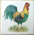 Ceramic Tile Chickens rooter Hen