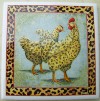 Ceramic Tile Leopard Chickens