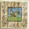 Ceramic Tile Toile Rooster