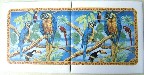 Ceramic Tile Mural Tropical Birds parrot