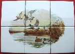 Ceramic Tile Mural Game Birds Ducks