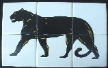 Ceramic Tile Mural Panther
