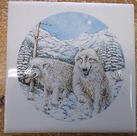 Ceramic Tile Wolf Pack