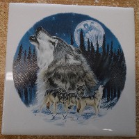 Ceramic Tile Wolf Pack
