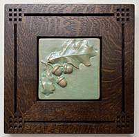 Acorns and Oak Tree Leaves Framed Tile Click To Enlarge