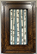 Birch Trees Framed Handmade Art Tile Click To Enlarge