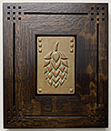 Hops Plant Bud Craft Brewery Beer Framed Art Handmade Tile Click To Enlarge