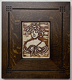 Framed Woman With Crown And Gown Handmade Art Nouveau Tile Click To Enlarge