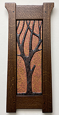 Autumn's Oak Tree Lanky Tree Framed Tile Click To Enlarge