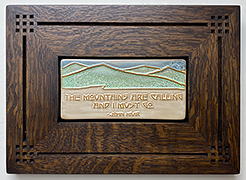 Framed John Muir Mountains Motto Handmade Tile Click To Enlarge