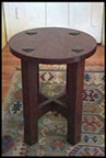 Arts & Crafts Round Table Mission Oak Stand