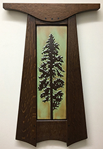 Framed Pine Tree Handmade Art Tile Click To Enlarge