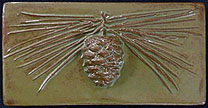 Pinecone & Needles Arts And Crafts Tile Click To Enlarge