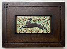 Framed Rabbit in Clovers Tile Click To Enlarge