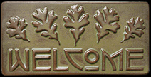 Welcome Oak Leaves Leaf Art Tile Click To Enlarge