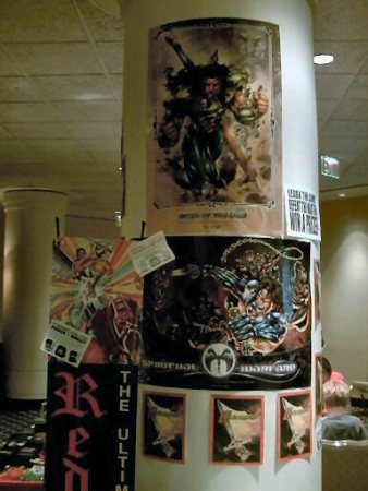 Redemption® 1x6 ft Vertical Banner at a Convention