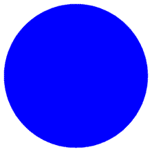 Antialiased Blue Circle without jaggedness