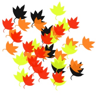 Leaves created using custom brush tip