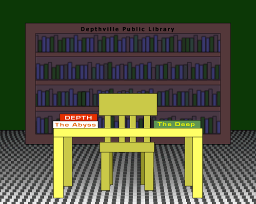 Library scene created solely with Illustrator 10 - illustrates depth